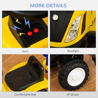 HOMCOM Ride On Tractor Toddler Walker Foot To Floor Slider 12-36 Months Yellow