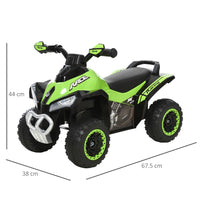 HOMCOM 4 Wheel Quad Toddler Ride on Car Foot-to-Floor Sliding Walking Car GREEN