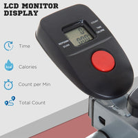 HOMCOM Air Walker Glider Cross Trainer Fitness Machine with LCD for Home Gym