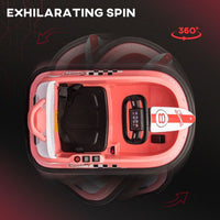 HOMCOM 6V Kids Bumper Car 360-Degree Rotation Waltzer Car with 2 Speeds PINK