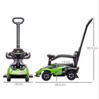 Lamborghini Essenza 2 in 1 Baby Ride on Push Car Toddler Push Along Car Green