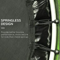 HOMCOM Kids Trampoline Mini Bouncer with Enclosure Net Age 3-6 Years Green