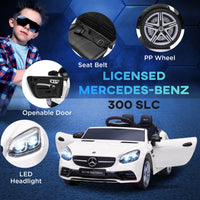 Mercedes Benz SLC 300 12V Kids Electric Ride On Car with Remote Control Music WHITE