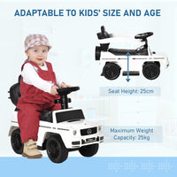 MERCEDES Benz G350 Ride-on Sliding Car Floor Slider Stroller Kids Vehicle White