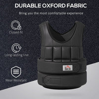 HOMCOM 20KGS Adjustable Weight Vest Running Gym Training Weight Loss