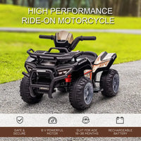 HOMCOM Kids Ride-on Four Wheeler ATV Car with Music for 18-36 months Black