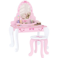 Kids' Ballet Print Vanity Set with Storage and Safety Features