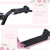 HOMCOM Push Scooter Teen Kids Stunt Bike Ride On with 12 inch EVA Tyres PINK