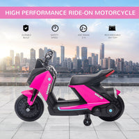HOMCOM 6V Kids Electric Pedal Motorcycle Ride-On Toy Battery Powered Motorbike