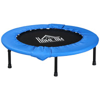 HOMCOM 40" Foldable Mini Fitness Trampoline Exercise Rebounder Jumper Blue