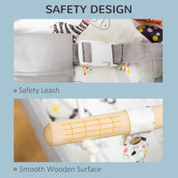 Outsunny Kids Hammock Swing Chair with Cotton Pillow for 6-36 Months Grey