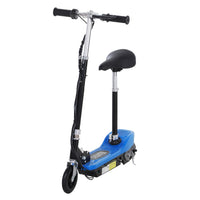 HOMCOM Kids Foldable Electric Powered Scooters 120W Toy Brake Kickstand Blue