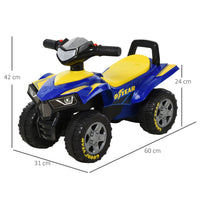 Goodyear Baby Quad Ride-On Walker with Lights Horn Storage 18-36 Months
