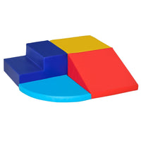 HOMCOM 4-piece Soft Play Set Climb and Crawl Foam Toddler Activity Toys