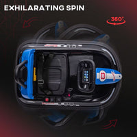 HOMCOM 6V Kids Bumper Car 360-Degree Rotation Waltzer Car with 2 Speeds BLACK