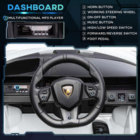 Lamborghini SIAN 12V Kids Electric Ride On Car Toy with Remote Control WHITE