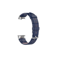 Real Leather Watch Band for Fitbit Charge 3 - Blue