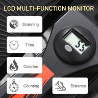HOMCOM Mini Elliptical Bike LCD Monitor Anti-Slip Pedals Adjustable Resistance