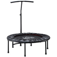HOMCOM 40FT Kids Adult Mini Trampoline Rebounder Jumper with Handle Black