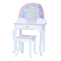 Fantasy Fields Vanity Set Dressing Table with Mirror Storage & Stool for Kids