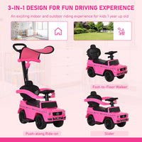 Mercedes Benz G350 Ride-on Sliding Car Floor Slider Stroller Kids Vehicle Pink