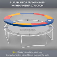 HOMCOM 10ft Replacement Trampoline Surround Pad Spring Cover Padding Multicolour