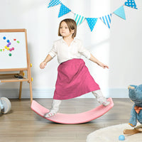 ZONEKIZ Balance Board Kids Wobble Board Stepping Stone Montessori Toy 3-6 Years PINK