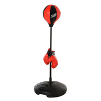HOMCOM Childs Boxing Punch Ball Set Adjustable with Gloves Fillable Base Handle