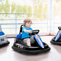 HOMCOM 6V Kids Bumper Car 360-Degree Rotation Waltzer Car with 2 Speeds BLACK