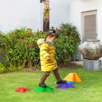 Outsunny Six-Piece Balance Stepping Stones Stackable Non-slip Obstacle Course