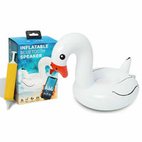 Soundz Waterproof Inflatable Flamingo Bluetooth Speaker Bath Pool WHITE