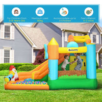 Outsunny Inflatable House Kids Bouncy Castle with Inflator & Bag