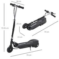 HOMCOM Folding Kids Electric Scooter 7-14 Adjustable Battery Power PU Wheels