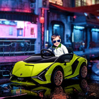 Lamborghini SIAN 12V Kids Electric Ride On Car Toy with Remote Control GREEN