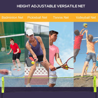 SPORTNOW 4m Badminton Net Adjustable Sports Net for Tennis Volleyball