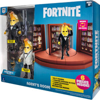 Fortnite Agents Room Playset: includes 2 (4-inch) Articulated Agent Peely Figures