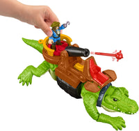 Fisher-Price Imaginext Walking Crocodile & Pirate Hook Figure Set With Projectile Launcher