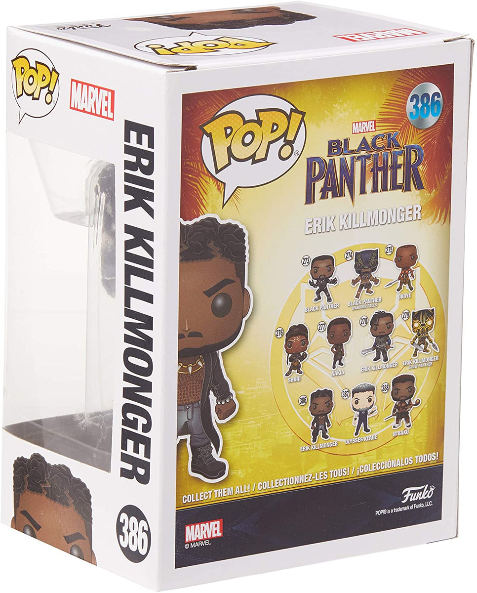 Soldes d'été 2026 : Figurine Funko Pop Black Panther Bobble Head Killmonger 9 cm pas cher
