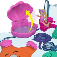 Polly Pocket HHH51 Bubble Aquarium with Pool, Micro Polly and Mermaid Doll