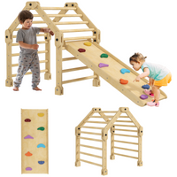 AIYAPLAY 3 in 1 Kids Climbing Set, Foldable Toddler Climbing Toys with Ramp
