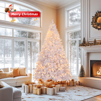 
              6 FT Artificial Christmas Tree with DIY 100 Warm Lights Battery Operated, 800 Branch Tips and Sturdy Metal Stand, White
            
