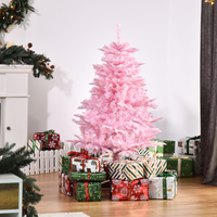 
              4FT Artificial Christmas Tree Holiday Xmas Automatic Open for Home Party Pink
            