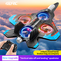 
              4DRC V32 RC Plane, Foam Remote Control Airplane with Light, 2 Batteries,  6-axis Gyro Stabilize Systems RC Fighter Jet Plane Toys
            