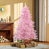 
              6FT Artificial Christmas Tree Holiday Xmas Automatic Open for Home Party Pink
            