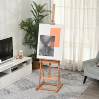 H-Frame Studio Easel Height Adjustable with Canvas Holder Pencil Case Vinsetto