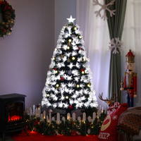 
              5ft White Light Christmas Tree 90 LEDs Star Topper Tri-Base Pre-Lit Home
            