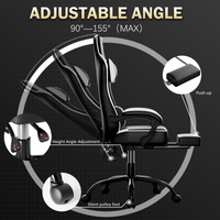 Gaming Chair, Computer Chair with Footrest and Lumbar Support, Ergonomic Video Game Chair with Headrest, Height Adjustable Gamer Chair Office Desk Chair