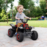 AIYAPLAY 6V Electric Quad Bike for Kids w/ Forward Backward, Black and Red
