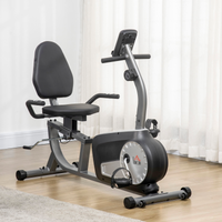 HOMCOM Exercise Bike with LCD Display, Quiet 8-Level Magnetic Resistance