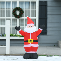 
              4ft Inflatable Christmas Santa Claus Xmas Deco 1 LED Air Blown Yard Outdoor
            